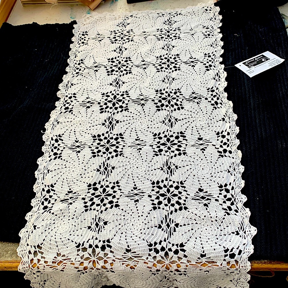 Hand Crochet Doily In Ecru Color